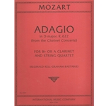 Mozart, Wolfgang Amadeus (1756-1791) Adagio in D major, K. 622 (from the Clarinet Concerto) for Clarinet in A or B♭ and String Quartet (Kell-Bastable)