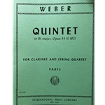 Weber, Carl Maria von (1786-1826) Quintet in B♭ major, Op. 34
 for Clarinet in B♭ & String Quartet