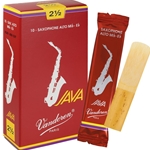 SR2625R Vandoren JAVA RED Reeds - Alto Saxophone - size 2.5 - box of 10