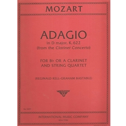 Mozart, Wolfgang Amadeus (1756-1791) Adagio in D major, K. 622 (from the Clarinet Concerto) for Clarinet in A or B♭ and String Quartet (Kell-Bastable)