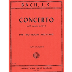 Bach - Concerto in D minor, S. 1043. for Two Violins and Piano