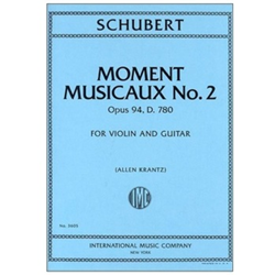 Schubert - Moment Musicaux No. 2 Opus 94, D. 780 for Violin and Guitar