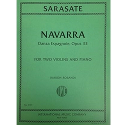 Sarasate - Navarra Danza Espagnole, Opus 33 for Two Violins and Piano