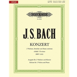 Bach: Concerto for 2 Violins in D minor BWV 1043 (Edition for 2 Violins and Piano)