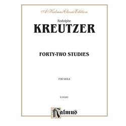 Kreutzer - Forty-two Studies for Viola - Kalmus Edition