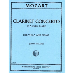 Mozart - Clarinet Concerto in A major , K. 622 - for Viola and Piano