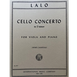 Lalo - Cello Concerto in D minor - for Viola and Piano