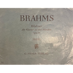 HN-67 Brahms: Walzer für klavier zu vier händen opus 39 - Urtext Verlag Edition - USED ok condition