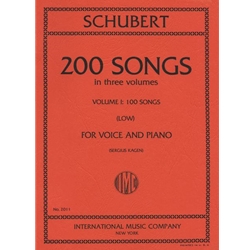 International Music Company IM2011 Schubert - 200 Songs in three volumes - Vol. I: 100 Songs - for Piano and Voice (Low)