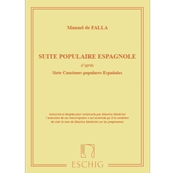 Suite Populaires Espagnole for Cello and Piano - Editions Durand