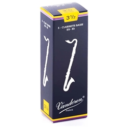 CR1235 Vandoren Traditional Reeds - Bass Clarinet - size 3.5 - box of 5