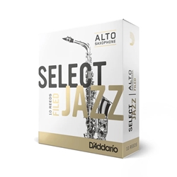 D'Addario RSF10ASX3M Select Jazz Filed Reeds - Alto Saxophone - size 3M - box of 10