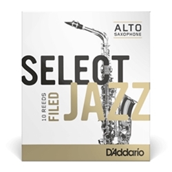 D'Addario RSF10ASX2H Select Jazz Filed Reeds - Alto Saxophone - size 2H - box of 10