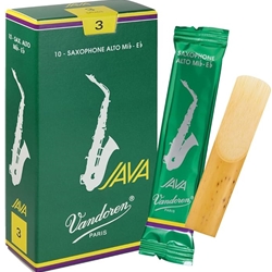 SR263 Vandoren JAVA GREEN Reeds - Alto Saxophone - size 3.0 - box of 10