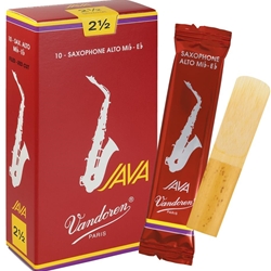 SR2625R Vandoren JAVA RED Reeds - Alto Saxophone - size 2.5 - box of 10