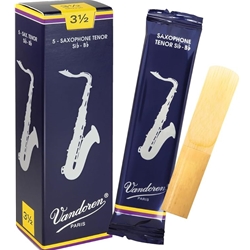 SR2235 Vandoren Traditional Reeds - Tenor Saxophone - size 3.5 - box of 5